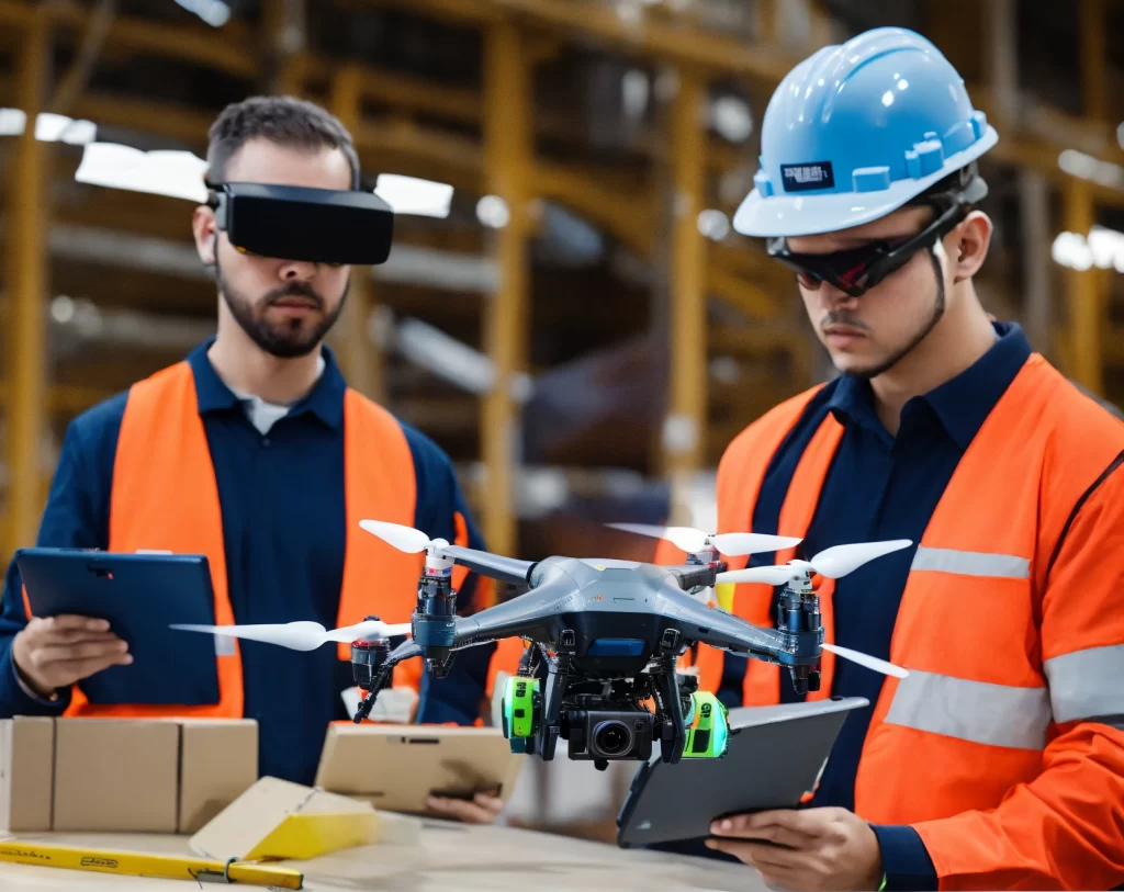 Drone pilot receiving specialized training